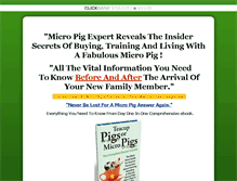 Tablet Screenshot of howtokeepmicropigs.com